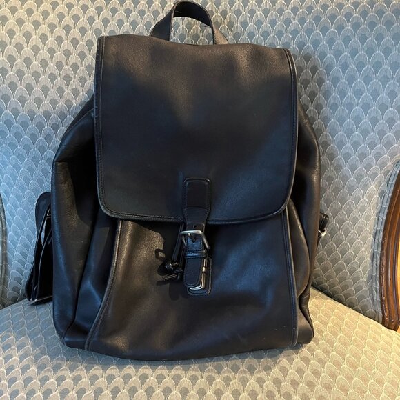 Coach Leather Backpack - Picture 1 of 4